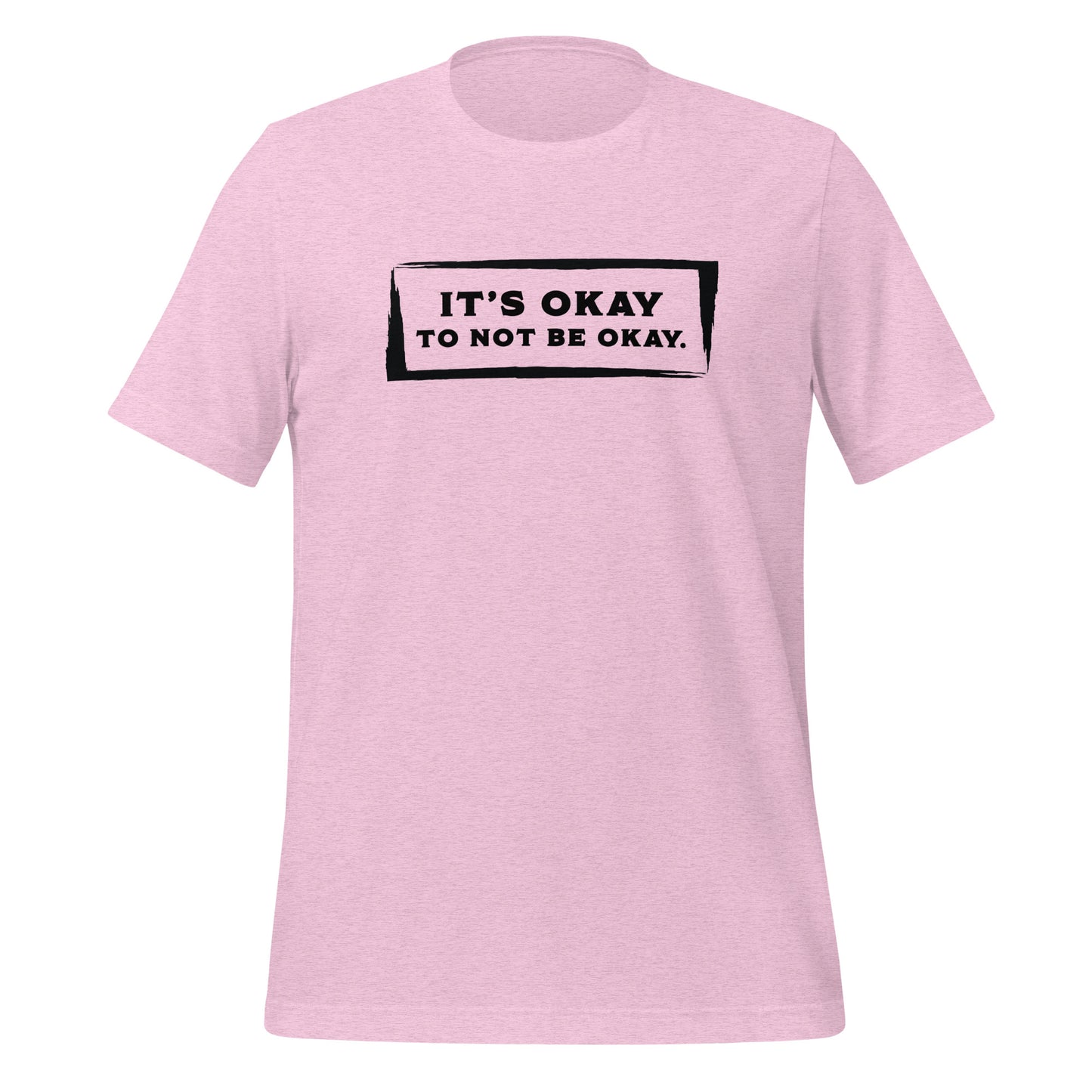 Pink kindness t-shirt for mental health awareness that reads It's Okay to Not Be Okay created by apparel shop Midnight Gypsy Designs.