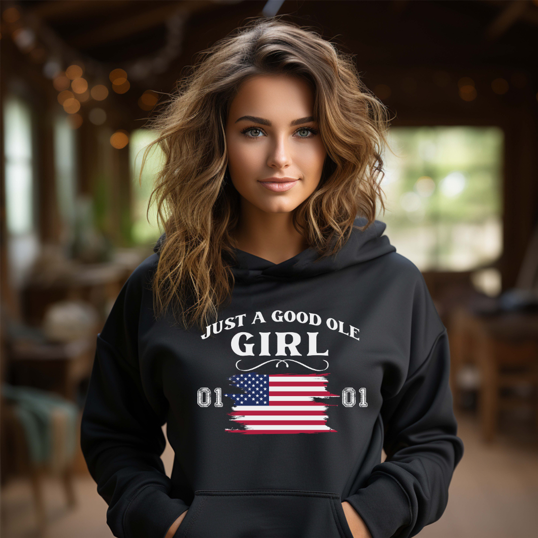 Just A Good Ole Girl USA Patriotic Hoodie