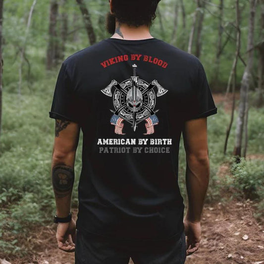 Viking By Blood Patriotic T-shirt