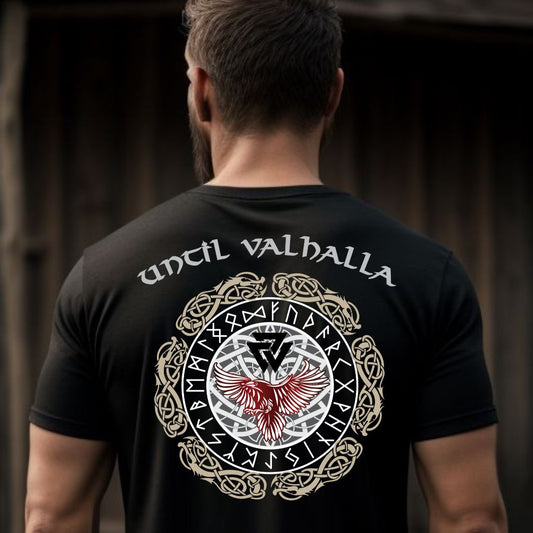 Until Valhalla Viking Warrior T-shirt