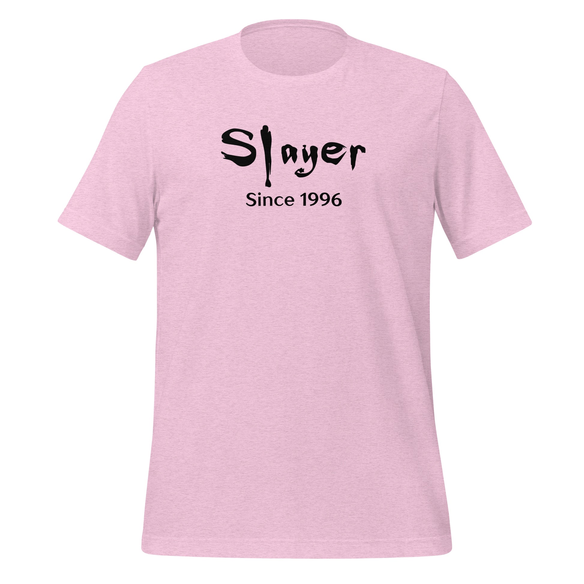 Lilac Slayer Since 1996 Buffy the Vampire Slayer t-shirt created by clothing apparel shop Midnight Gypsy Designs.