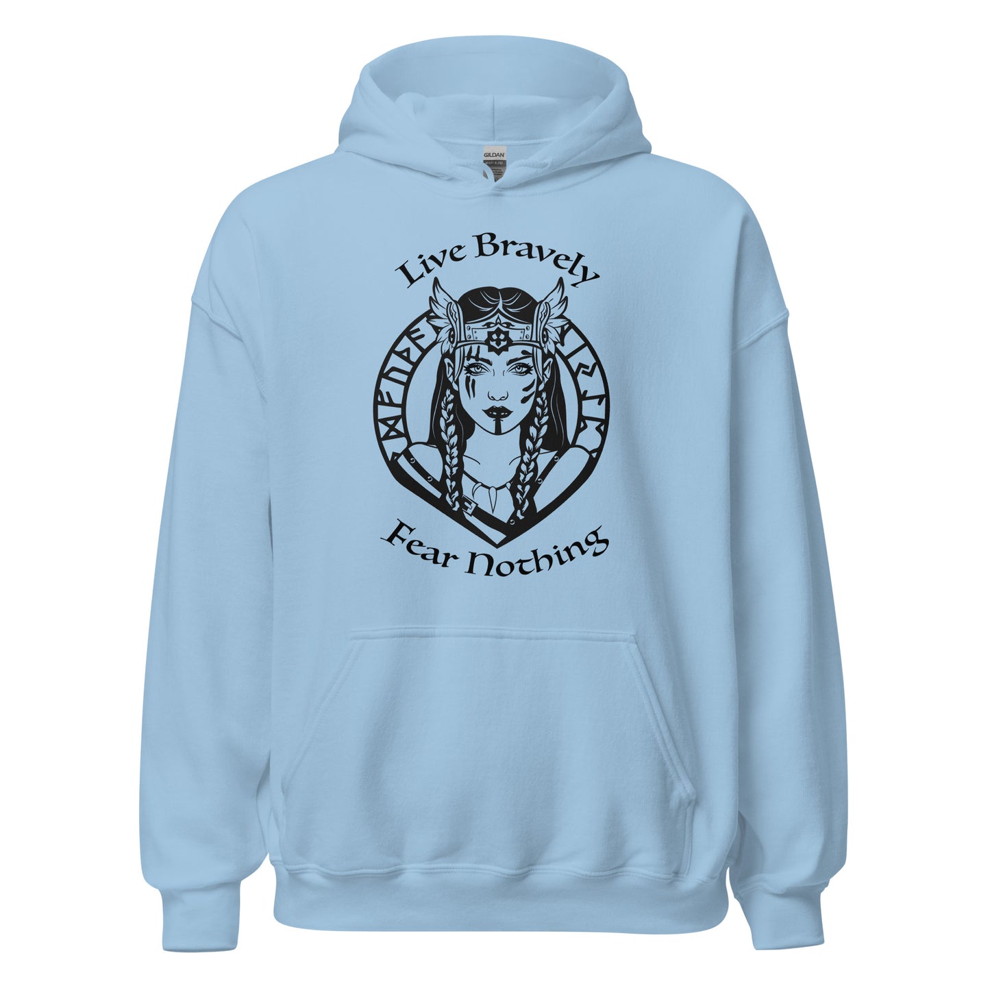 Live Bravely Fear Nothing Norse Viking Hoodie