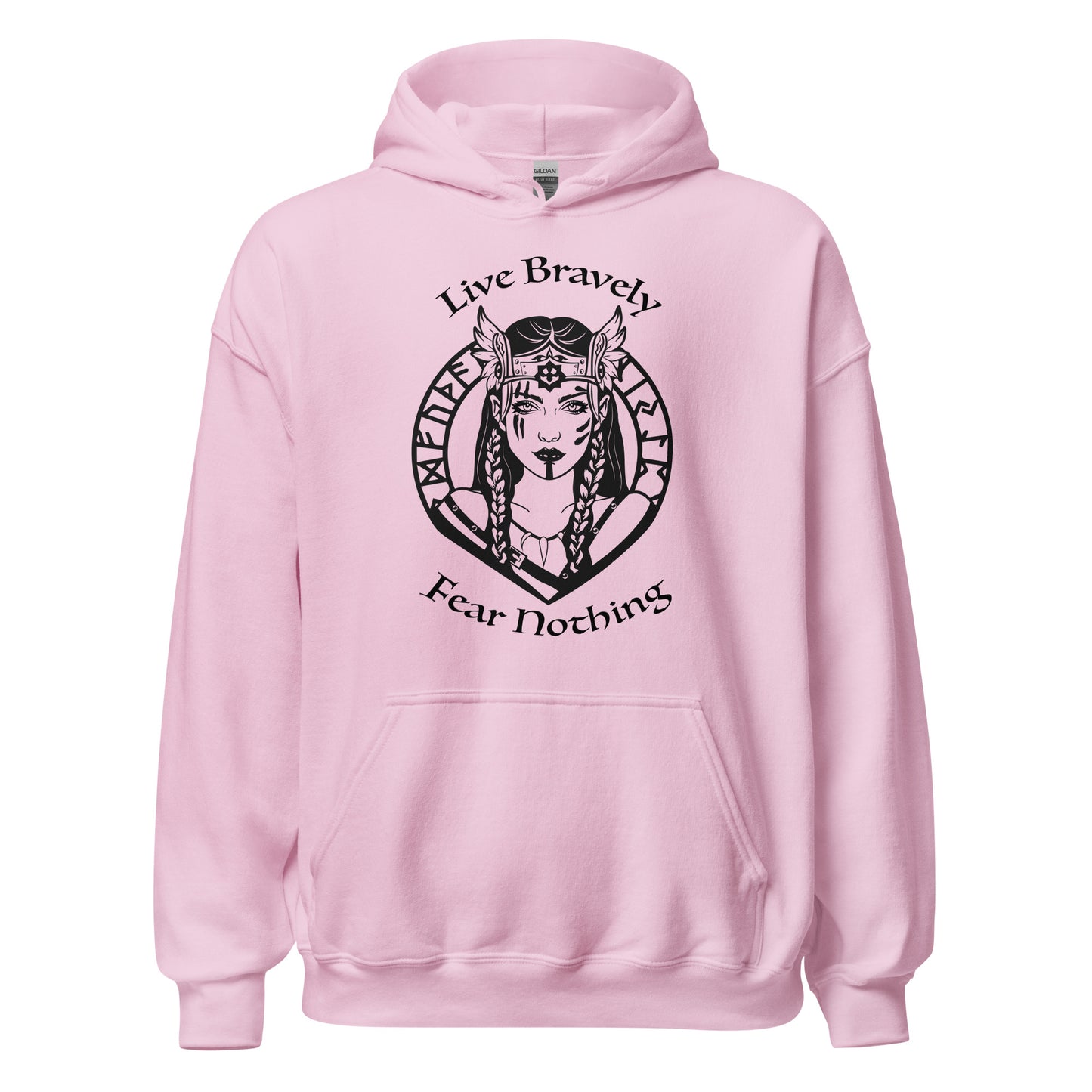 Live Bravely Fear Nothing Norse Viking Hoodie